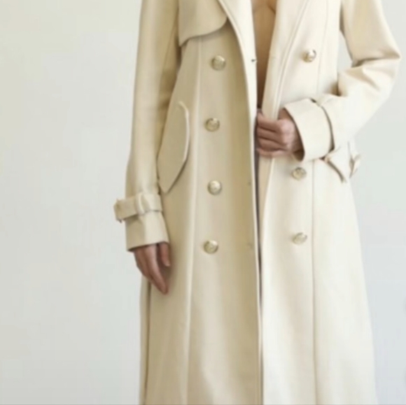 Stretch Woven Trench Coat - Picture 2 of 5